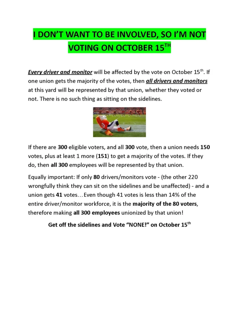 I DON’T WANT TO BE INVOLVED, SO I’M NOT VOTING ON OCTOBER 15TH