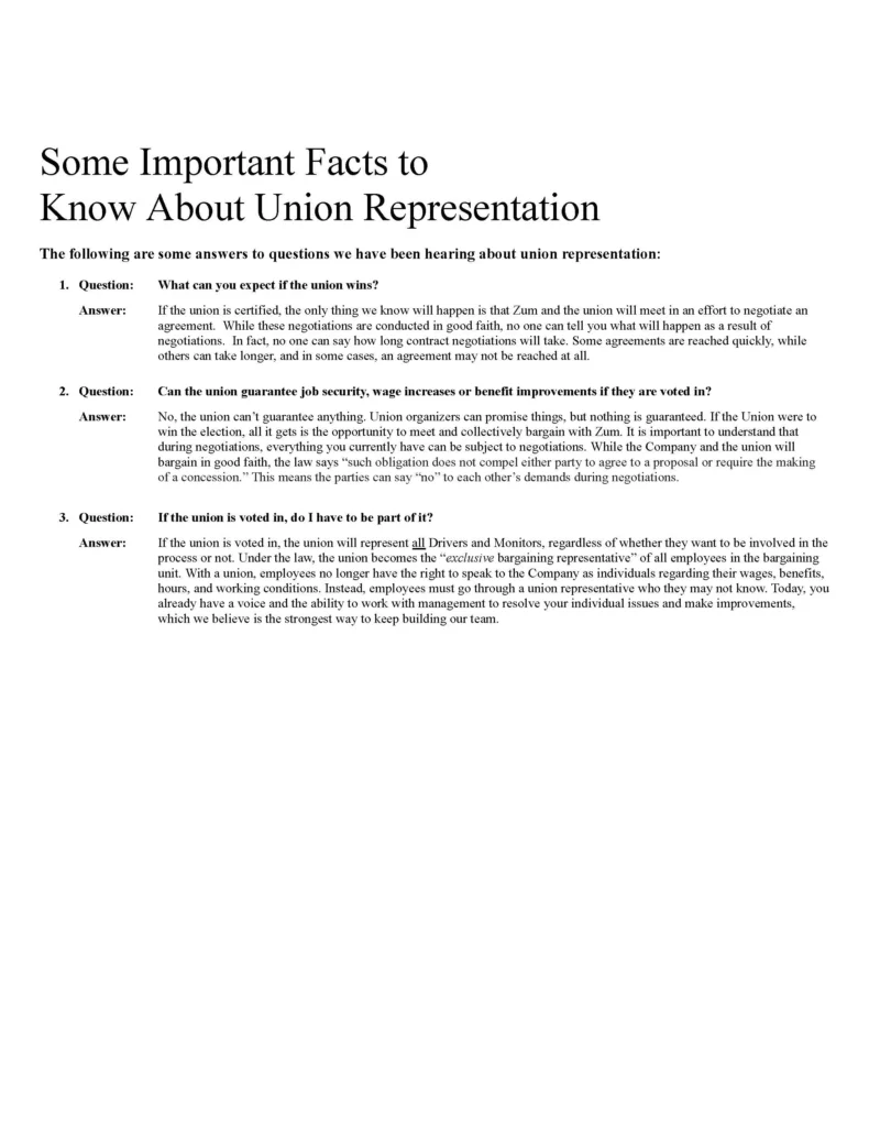 Some Important Facts to Know About Union Representation